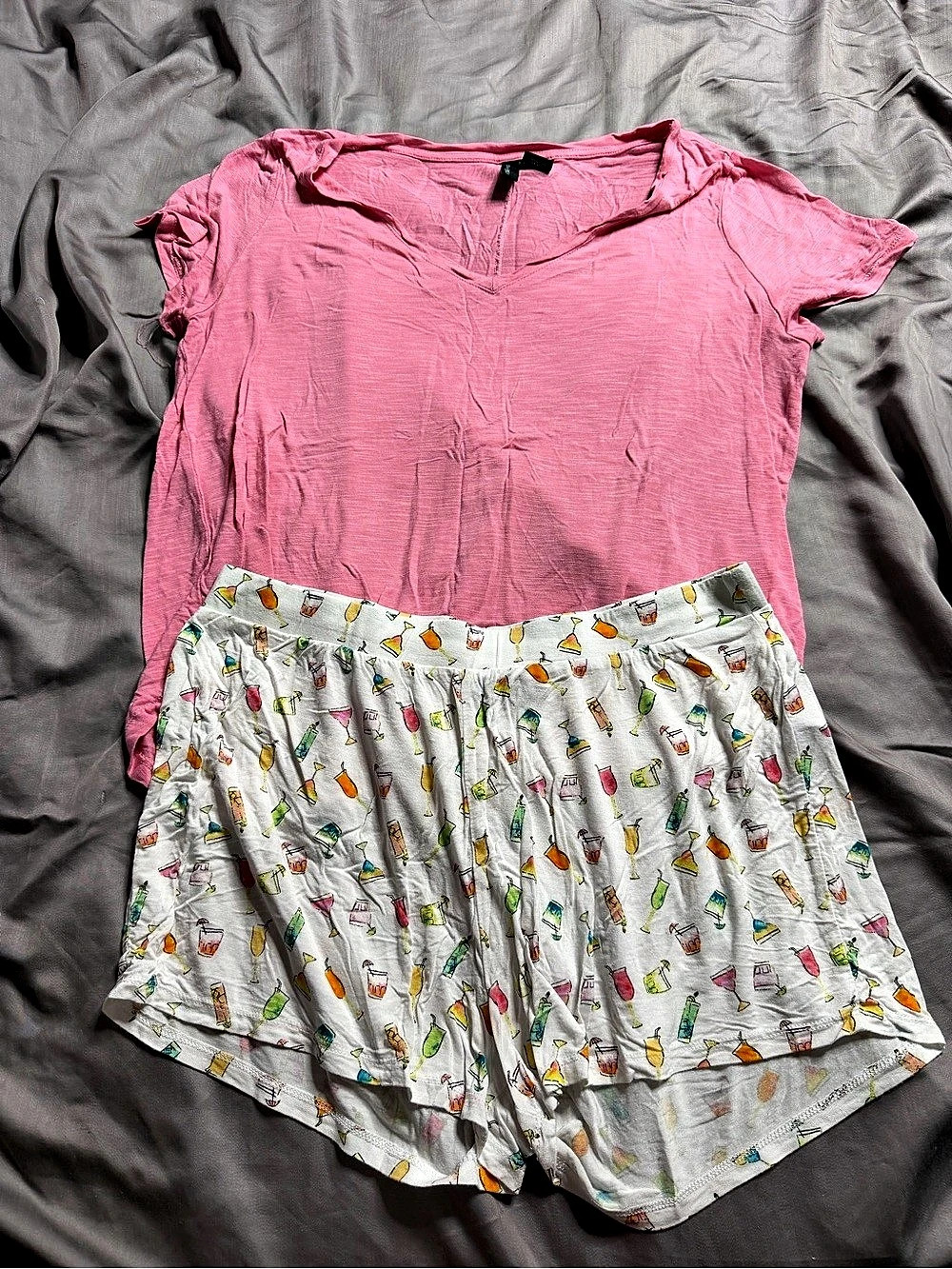 Cynthia Rowley Pink Printed Two-Piece Set Size Large
